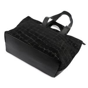 Luka 25-077 CROCO juoda odinė rankinė czarny