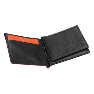 Pierre Cardin TILAK37 9 juoda ir raudona odinė piniginė czarny + czerwony