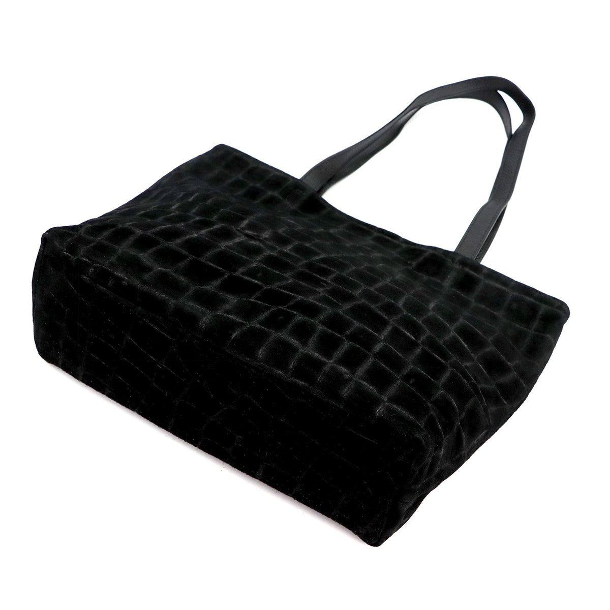 Luka 26-158 CROCO DOUBLE juoda natūralios odos rankinė czarny