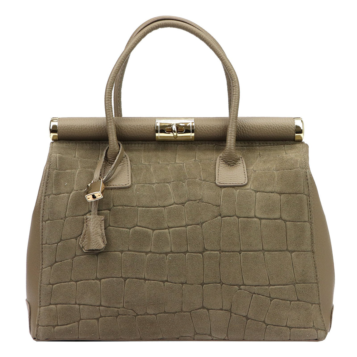 Luka 26-002-2 CROCO taupe odinė rankinė taupe