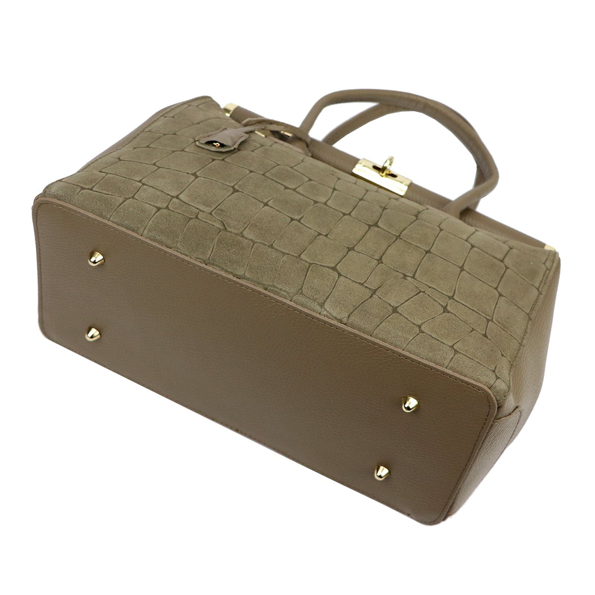 Luka 26-002-2 CROCO taupe odinė rankinė taupe