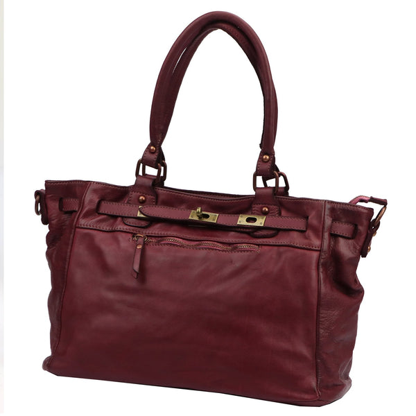 VS 052 bordo natūralios odos rankinė bordo