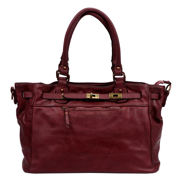 VS 052 bordo natūralios odos rankinė bordo