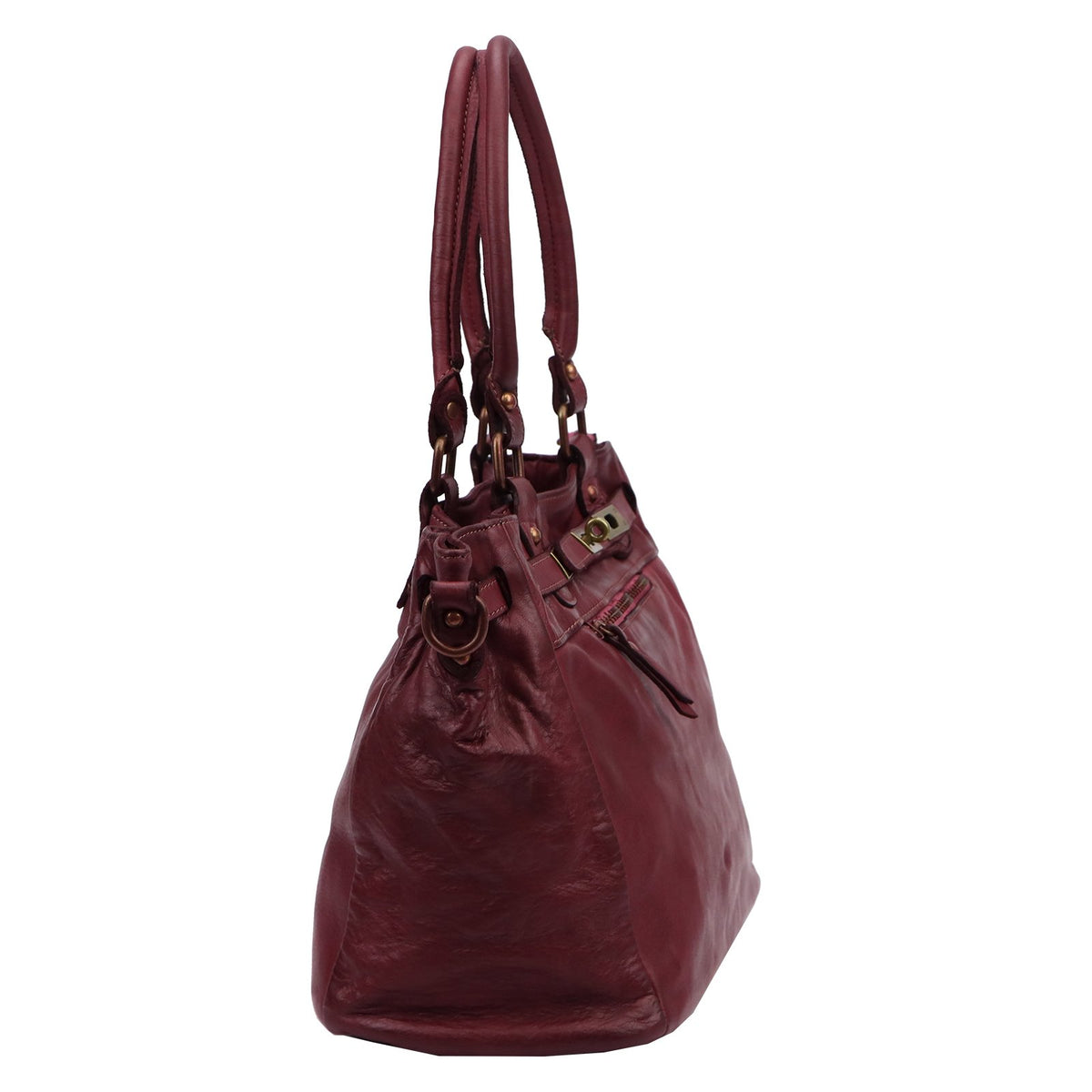 VS 052 bordo natūralios odos rankinė bordo