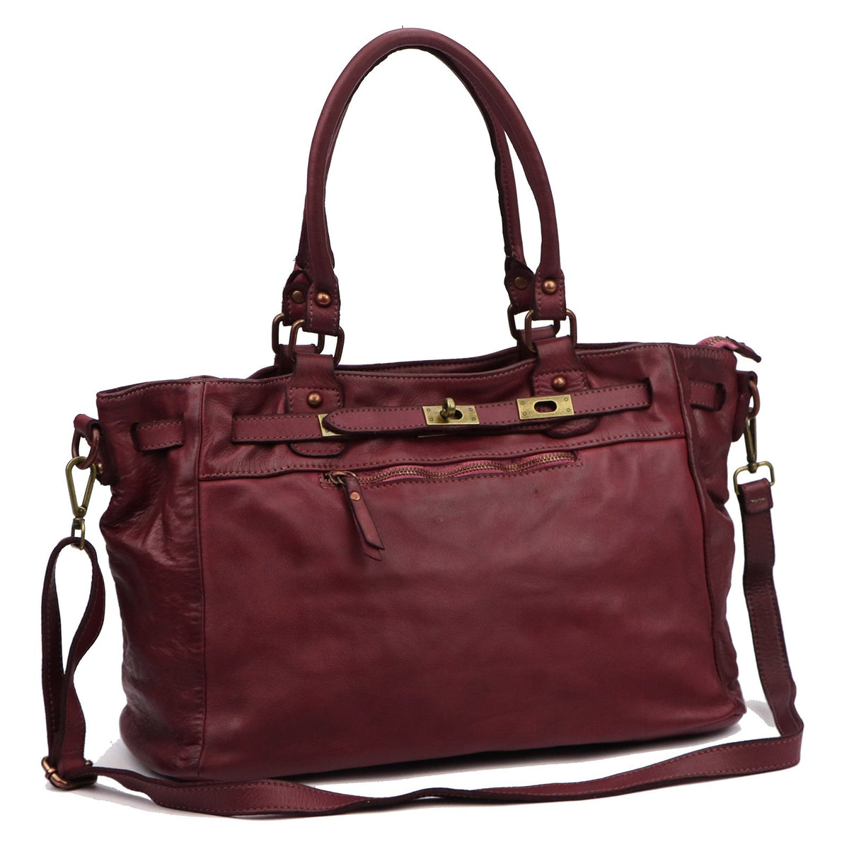 VS 052 bordo natūralios odos rankinė bordo
