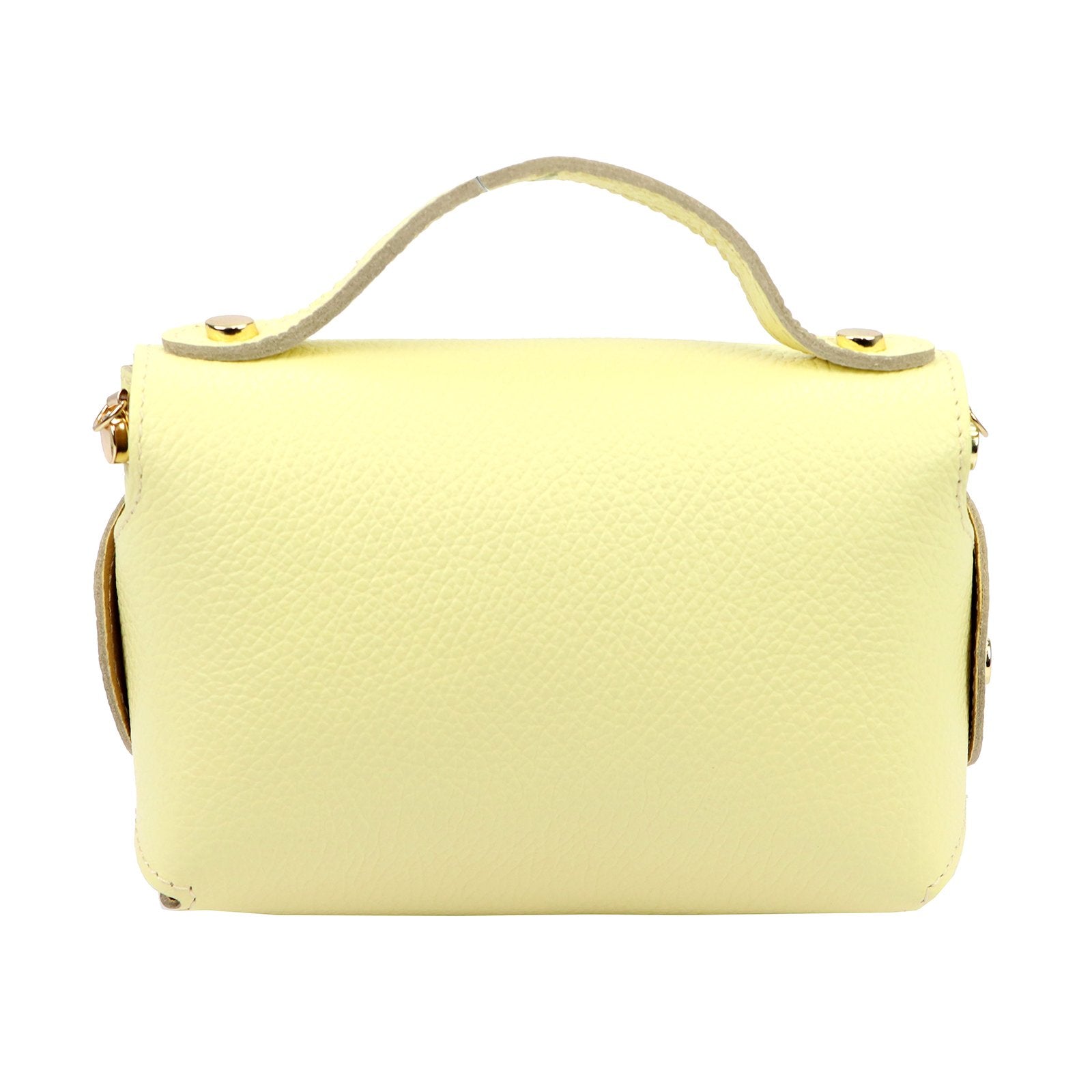 Luka 26-106-2 DOLLARO pastelinės geltonos odinė rankinė żółty pastelowy