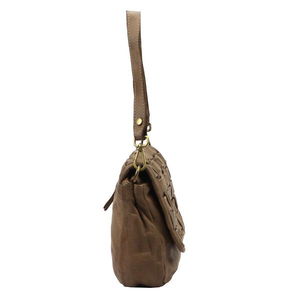 VS 104-635 tamsiai taupe natūralios odos rankinė taupe scuro