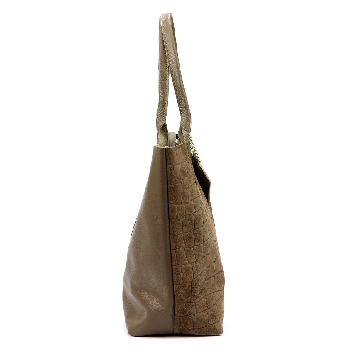 Luka 26-036 CROCO taupe natūralios odos rankinė taupe