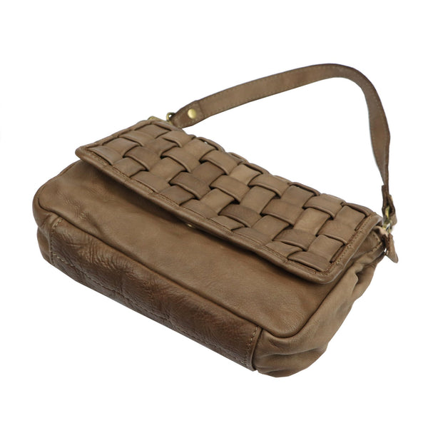 VS 104-635 tamsiai taupe natūralios odos rankinė taupe scuro