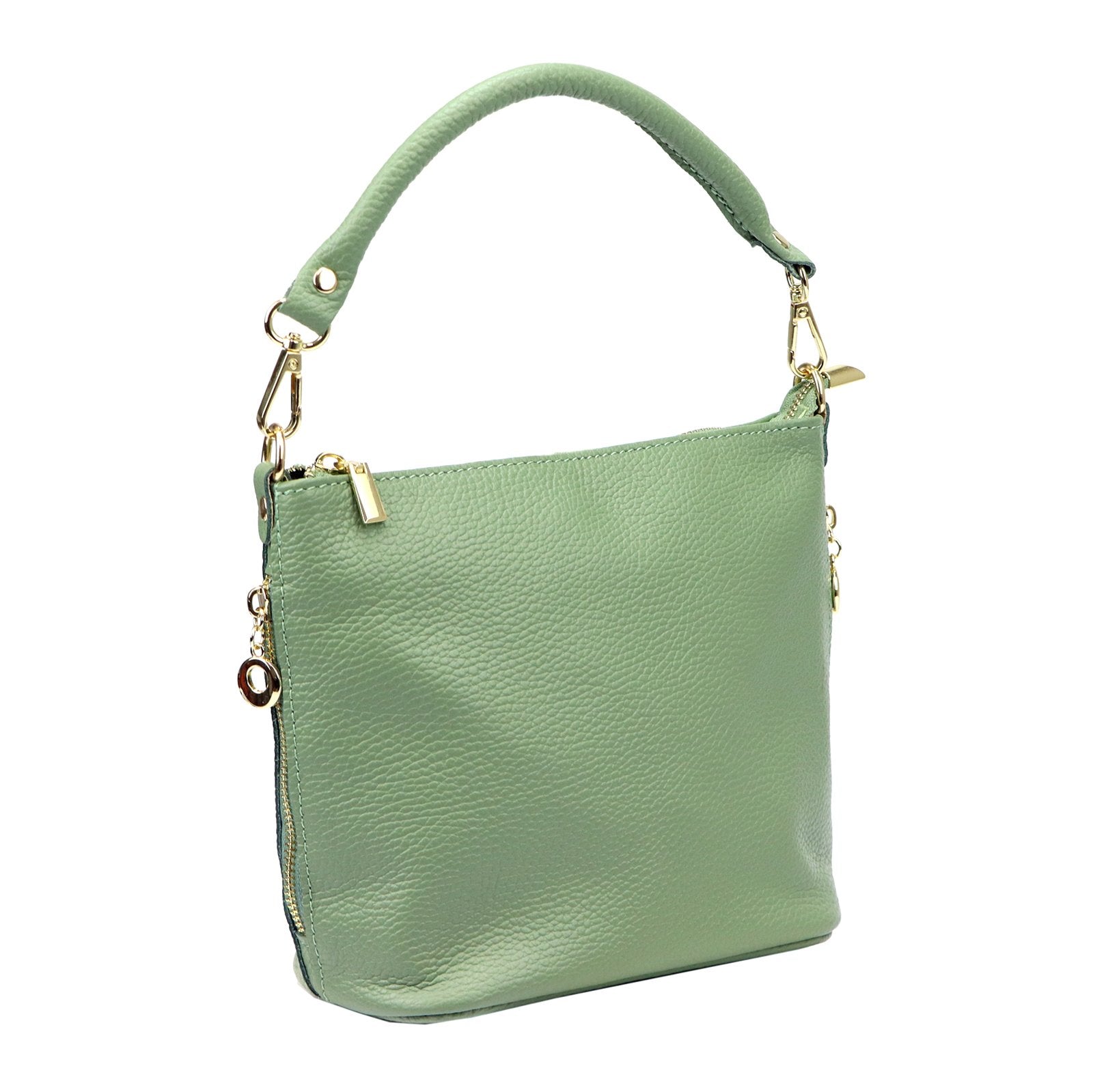 Patrizia 419-040 GOLD pistacijų spalvos odinė rankinė pistacjowy