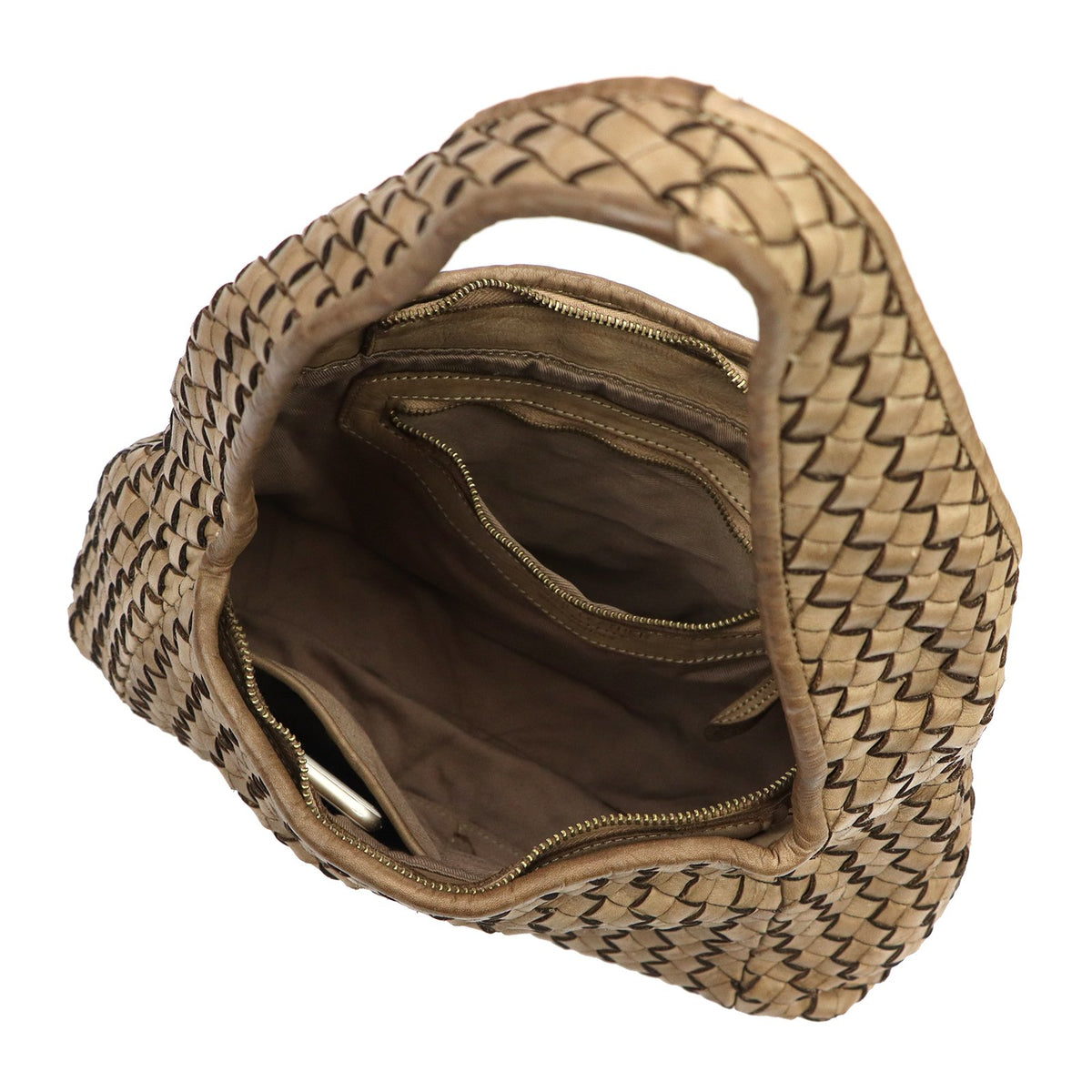 VS 066-613 taupe natūralios odos rankinė taupe