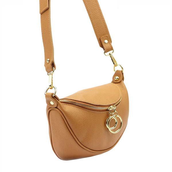 Luka 20-033 DOLLARO odinė rankinė, camel-1 camel-1