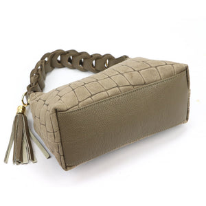 Luka 26-032 CROCO taupe zomšinės odos rankinė taupe