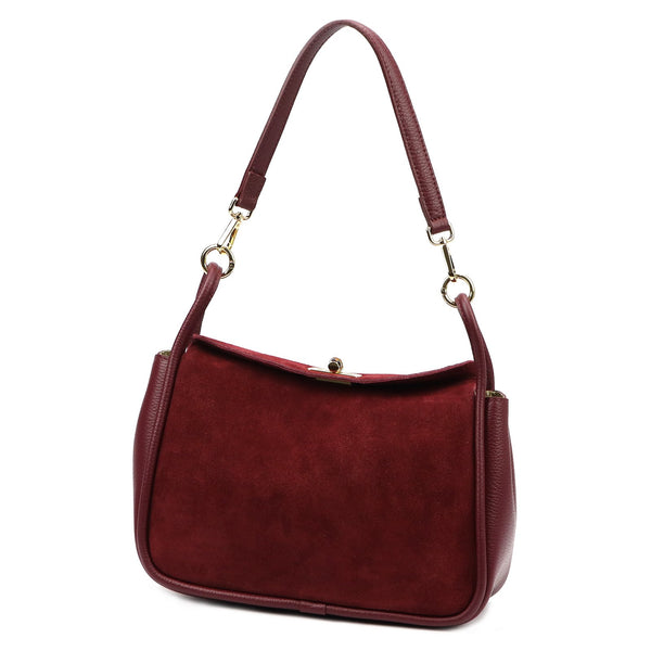 Luka 26-173 bordo natūralios odos rankinė bordo