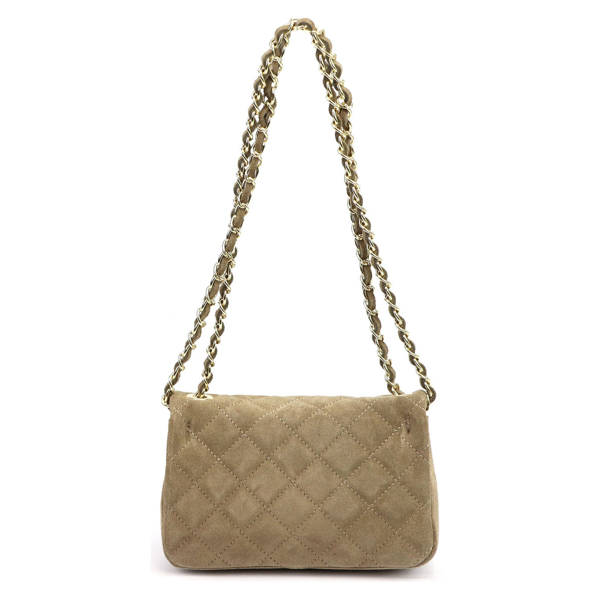 Camilla PREMIUM 10.017 MINI taupe zomšinės odos rankinė taupe