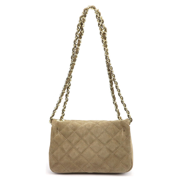 Camilla PREMIUM 10.017 MINI taupe zomšinės odos rankinė taupe