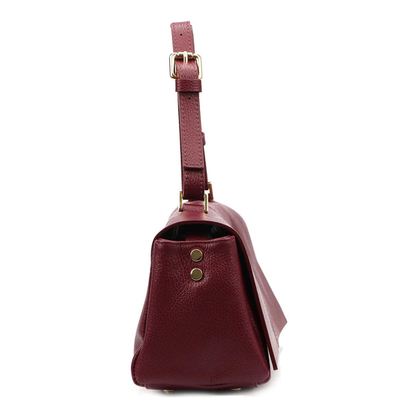Luka 26-185 DOLLARO bordo natūralios odos rankinė bordo