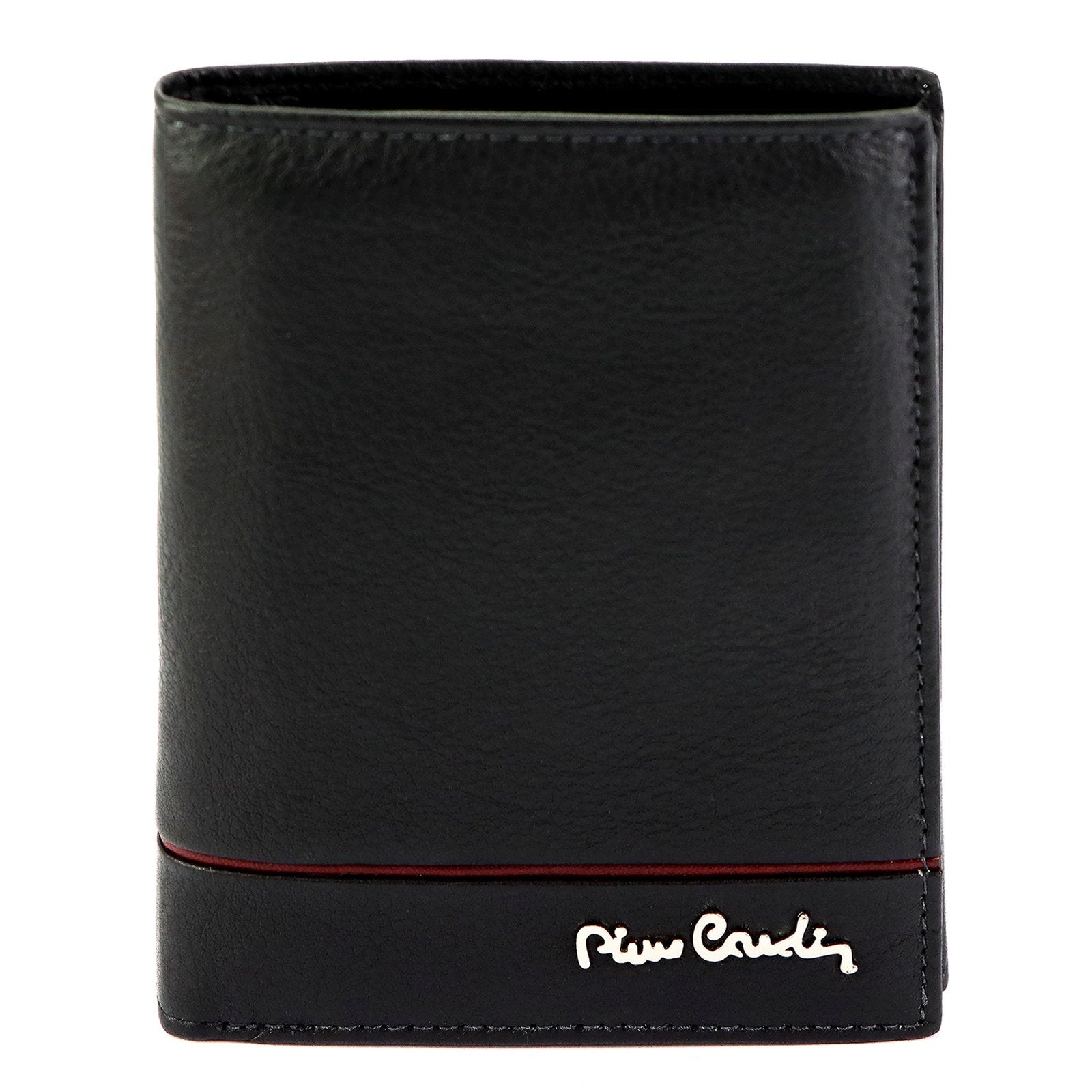 Pierre Cardin YS605 326 juoda ir raudona piniginė czarny + czerwony