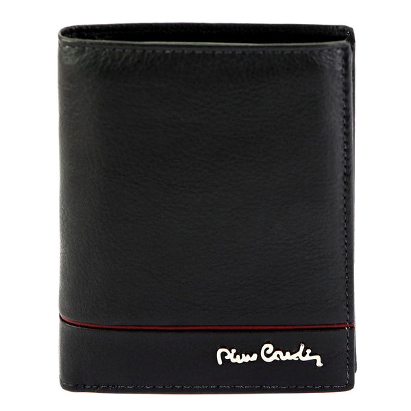 Pierre Cardin YS605 326 juoda ir raudona piniginė czarny + czerwony