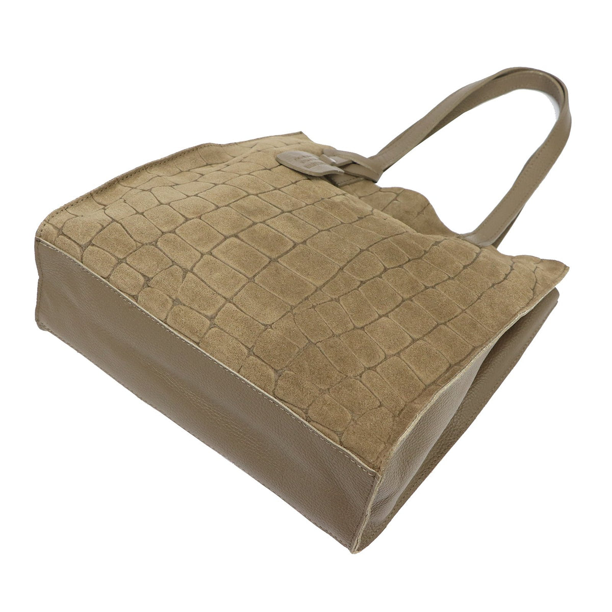 Luka 25-041 CROCO taupe natūralios odos rankinė taupe