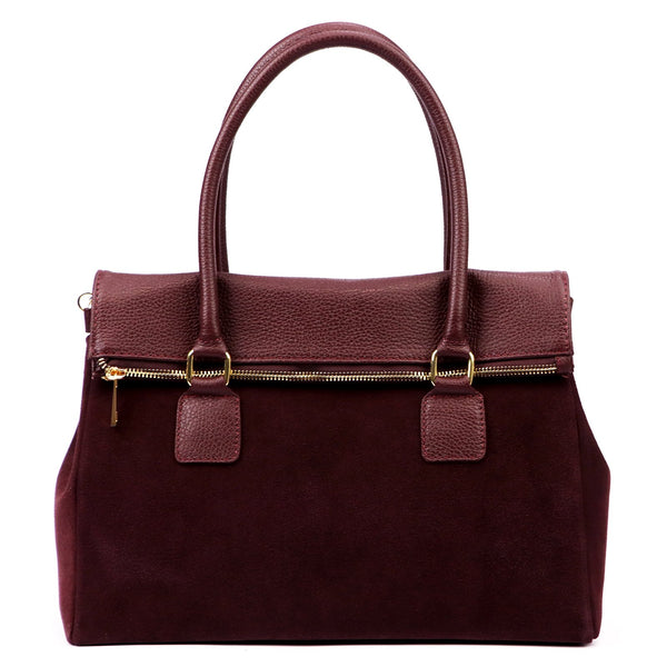 Luka 24-095 MN bordo spalvos odinė rankinė bordo