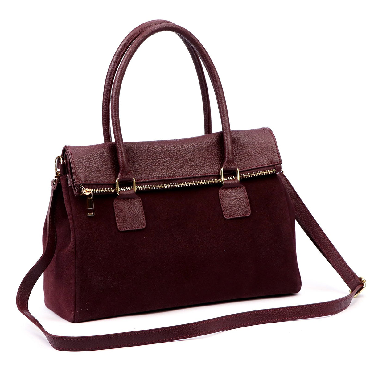 Luka 24-095 MN bordo spalvos odinė rankinė bordo