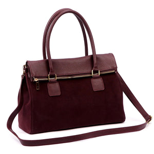 Luka 24-095 MN bordo spalvos odinė rankinė bordo