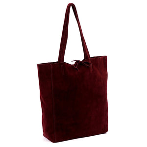 Patrizia 419-013-05 bordo zomšinė odinė rankinė bordo