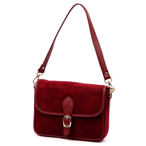 Luka 25-036 bordo spalvos natūralios odos rankinė bordo