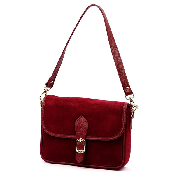 Luka 25-036 bordo spalvos natūralios odos rankinė bordo