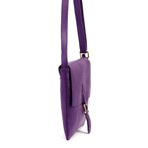 Luka 26-087 DOLLARO violetinė odinė rankinė fioletowy