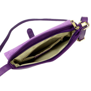 Luka 26-087 DOLLARO violetinė odinė rankinė fioletowy