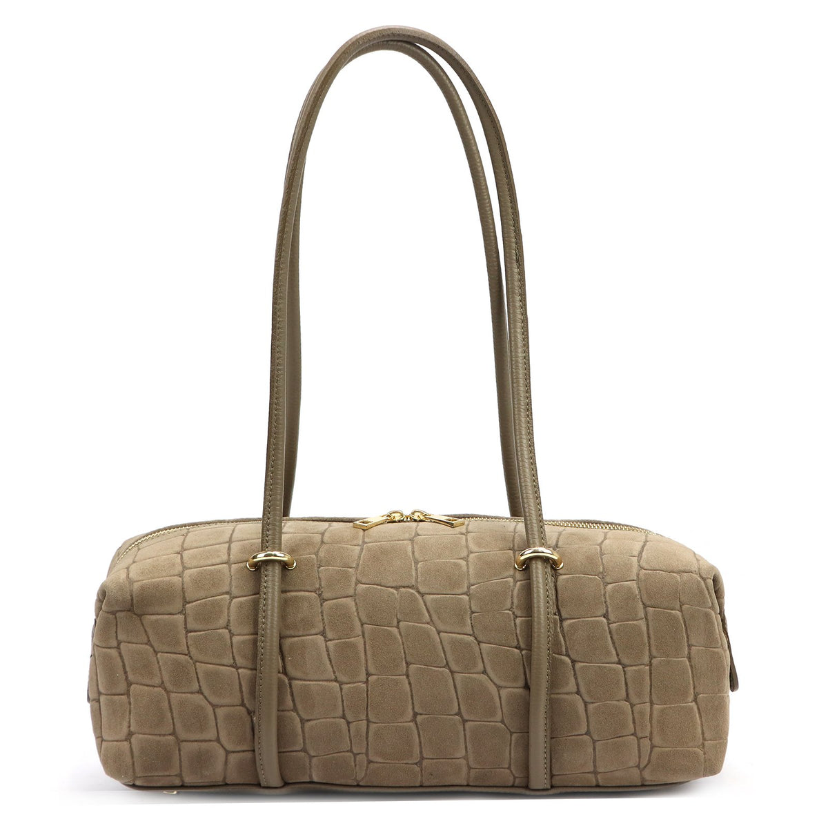 Luka 26-129 CROCO taupe zomšinės odos rankinė taupe