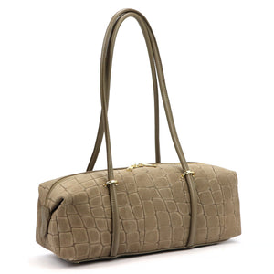 Luka 26-129 CROCO taupe zomšinės odos rankinė taupe