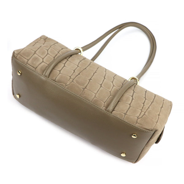 Luka 26-129 CROCO taupe zomšinės odos rankinė taupe