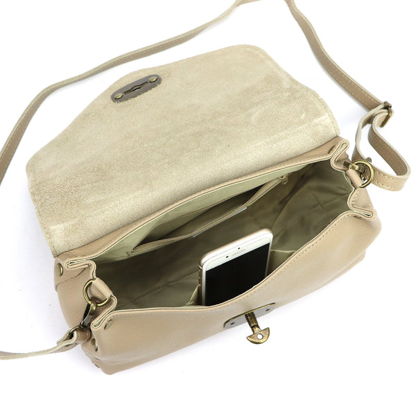 Luka 26-121 DOLLARO taupe natūralios odos rankinė taupe