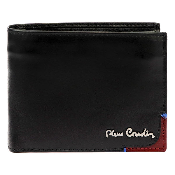 Pierre Cardin TILAK75 325 juoda ir raudona piniginė czarny + czerwony