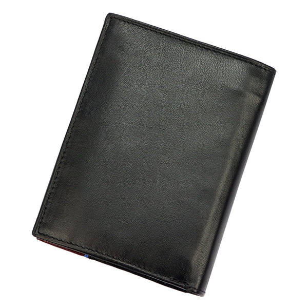 Pierre Cardin TILAK75 331 juoda ir raudona odinė piniginė czarny + czerwony