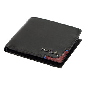 Pierre Cardin TILAK75 8806 juoda ir raudona piniginė czarny + czerwony