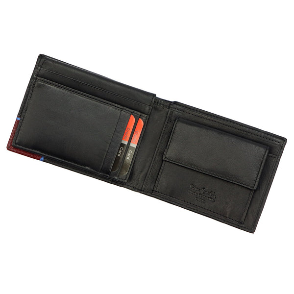 Pierre Cardin TILAK75 8806 juoda ir raudona piniginė czarny + czerwony