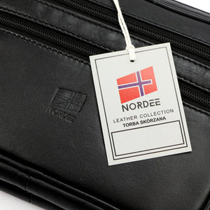 Nordee HP103 juoda natūralios odos rankinė czarny