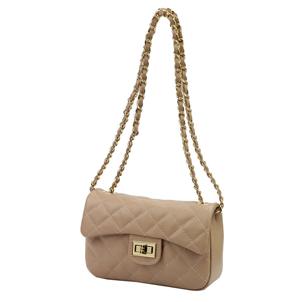 Luka 20-042 taupe natūralios odos rankinė taupe