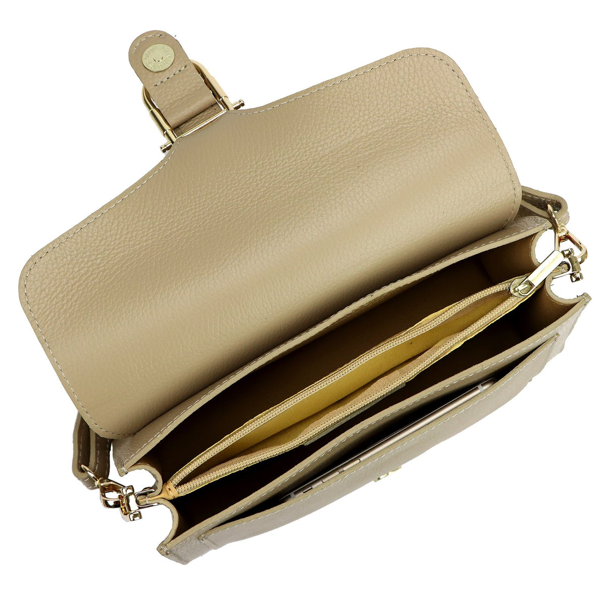 Luka 26-126 DOLLARO taupe odinė rankinė taupe