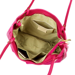 Luka 26-089 fuksijų spalvos natūralios odos rankinė fuksja