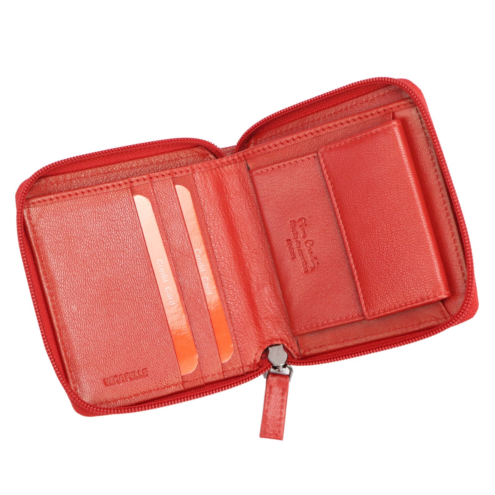 Pierre Cardin TILAK92 MK01 raudona odinė piniginė czerwony