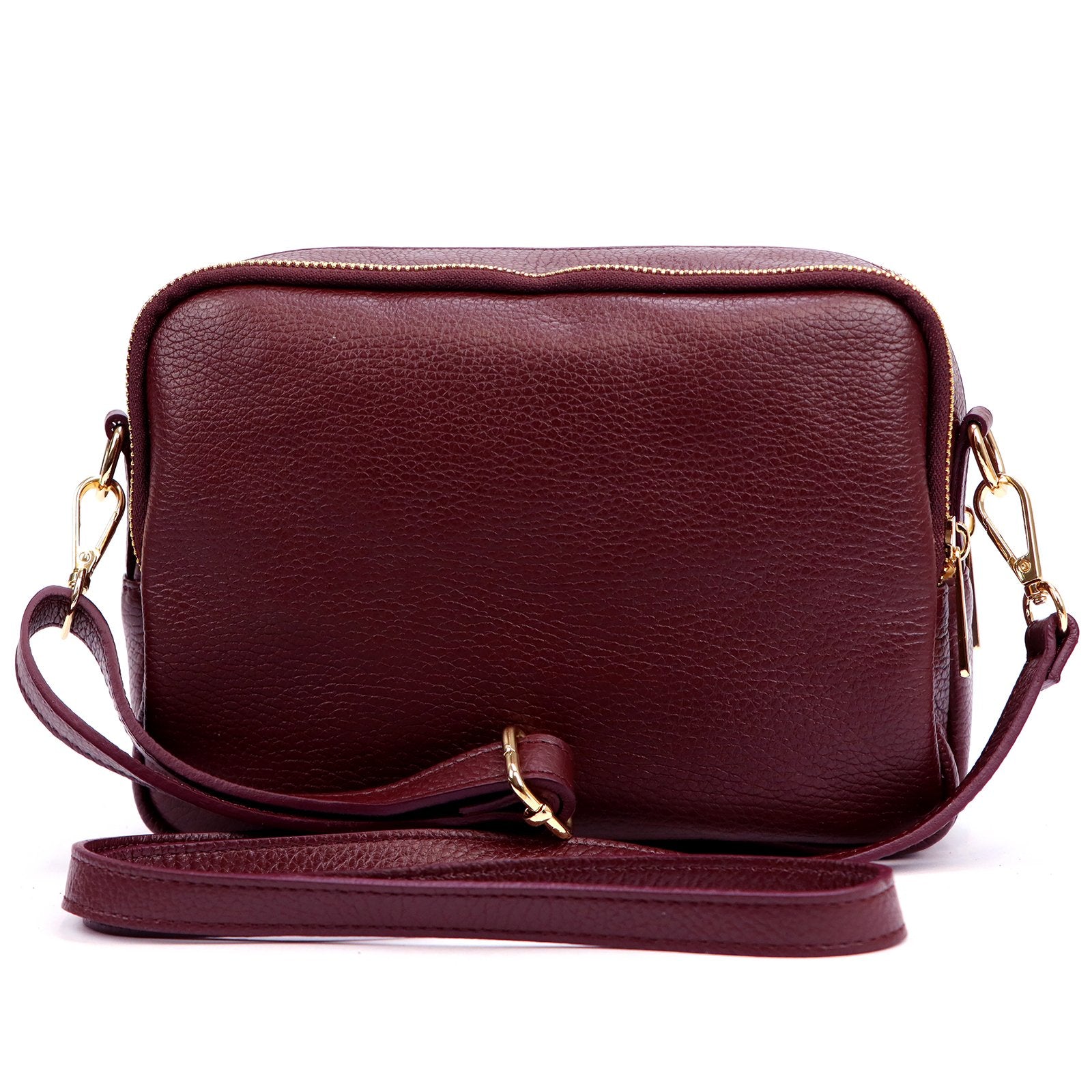 Luka 25-010-2 bordo ir ruda odinė rankinė bordo + brąz