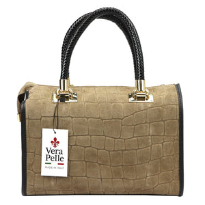 Camilla PREMIUM 10.019 CROCO taupe odinė rankinė taupe