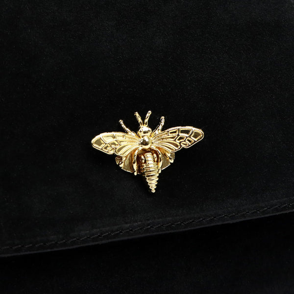 Luka 19-68 Bzzz juoda zomšinė odinė rankinė czarny