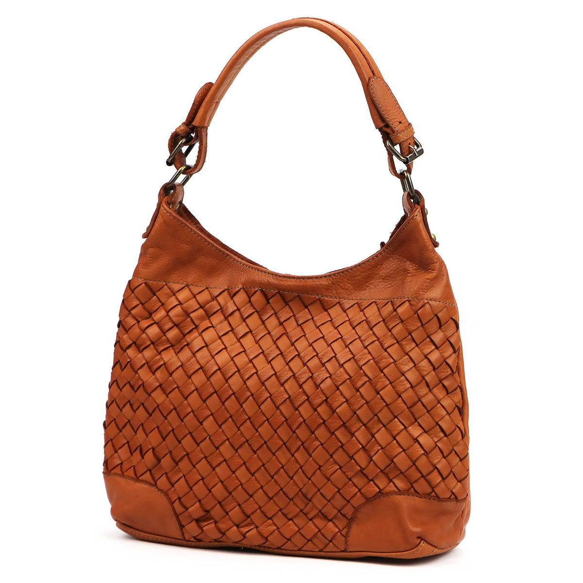 VS 051 odinė rankinė, kupranugario ruda couio (camel-brąz)