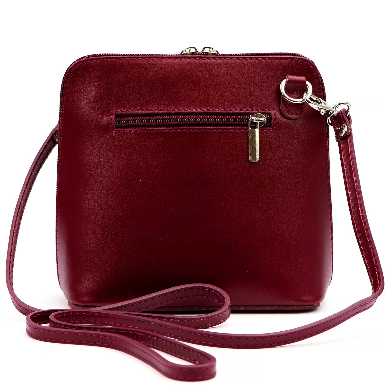 Barberinis 1702 bordo spalvos odinė rankinė bordo